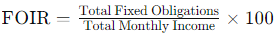 FOIR Calculation Formula